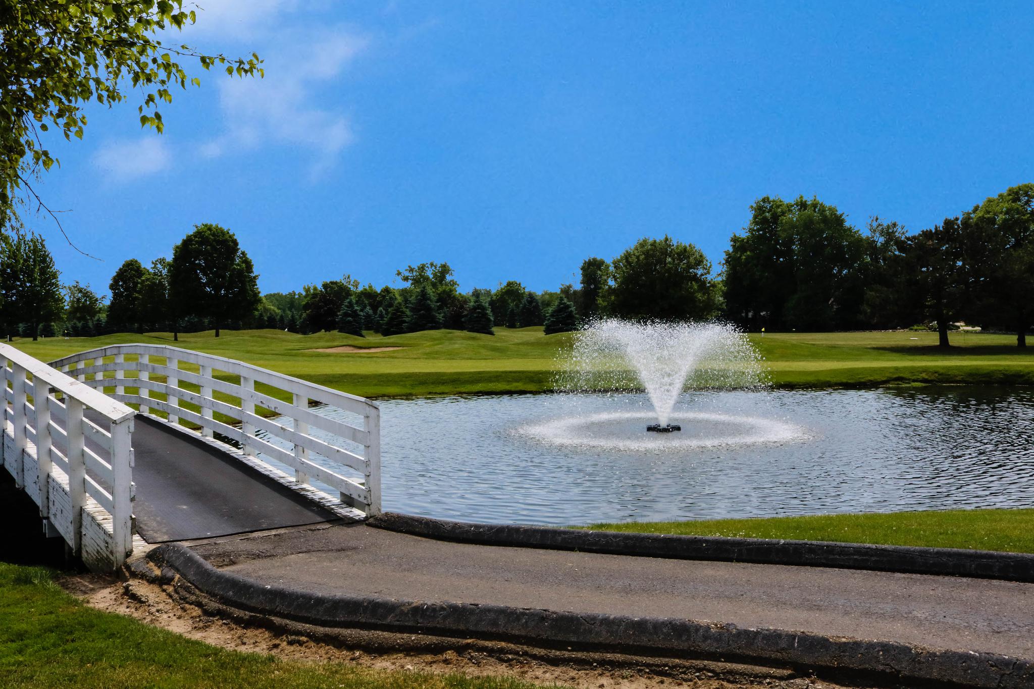 Fountain on the Tanglewood golf course