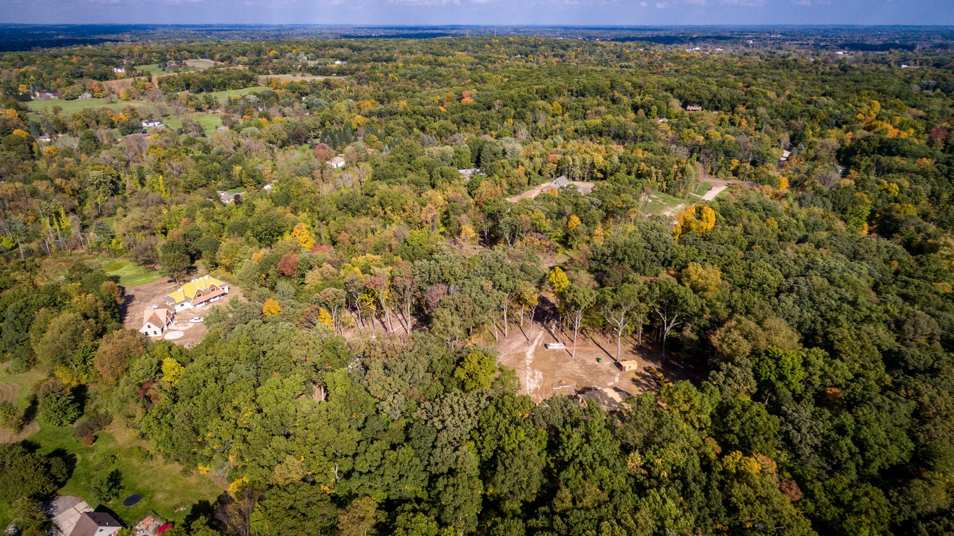Aerial overview of Montclaire Estates in Milford Township