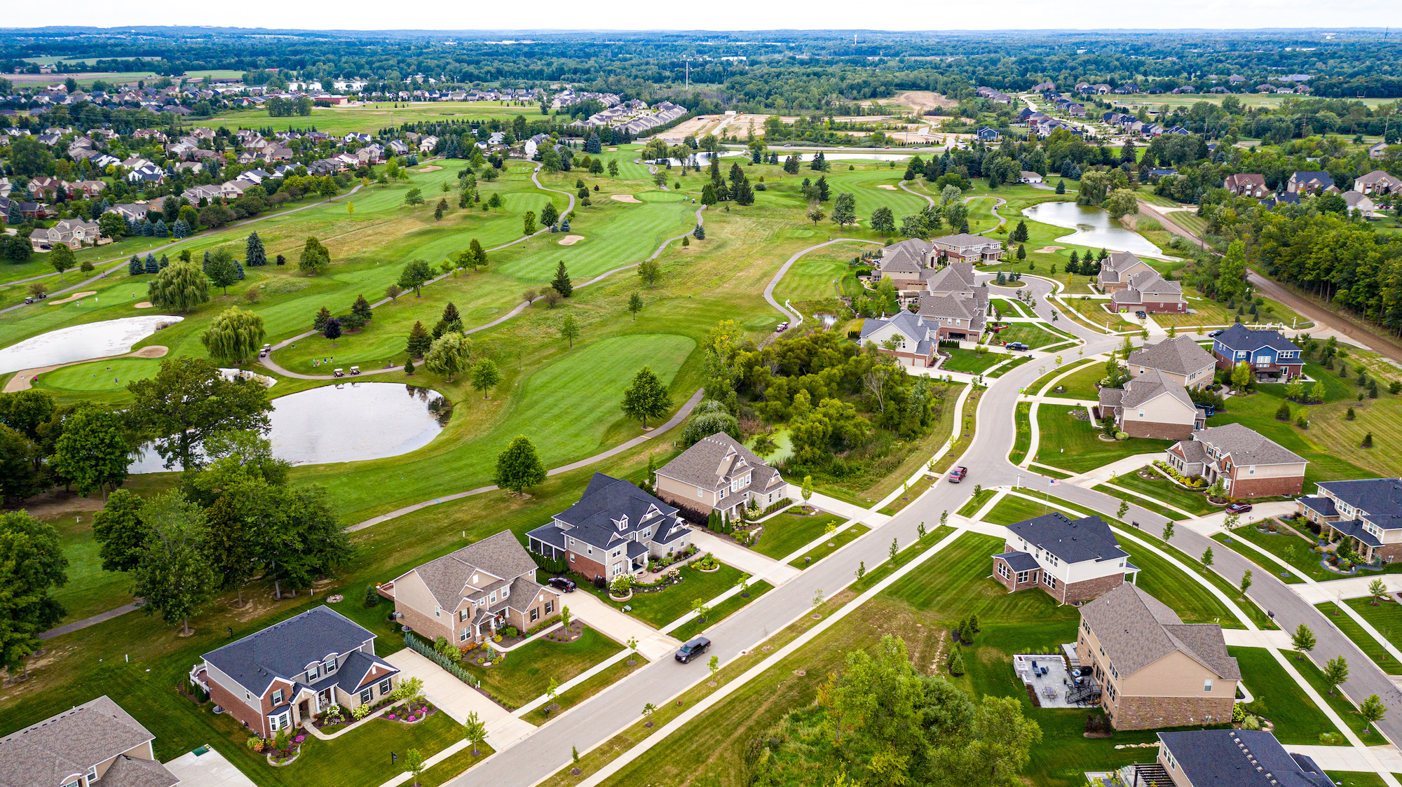Tanglewood South Lyon aerial overview - 1